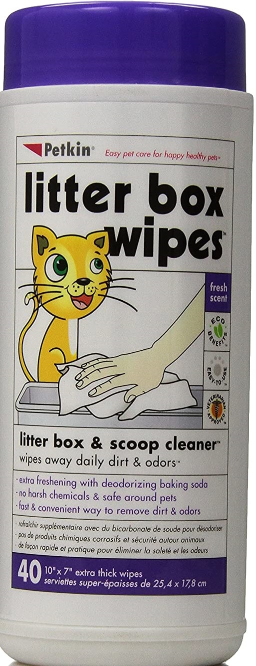 Petkin Litter Box Wipes-PACK OF 3