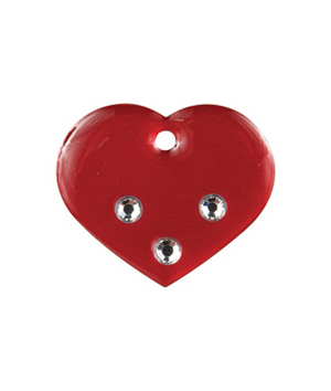Imarc Pet Tag Fashion Tags Heart Large Red