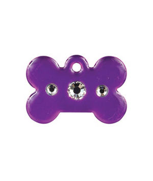 Imarc Pet Tag Fashion Tags Bone Large Purple