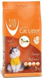 Van Cat White Bentonite Clumping Cat Litter Orange 5Kg-PACK OF 3