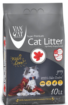 Van Cat White Bentonite Clumping Cat Litter Grey 10Kg-PACK OF 3