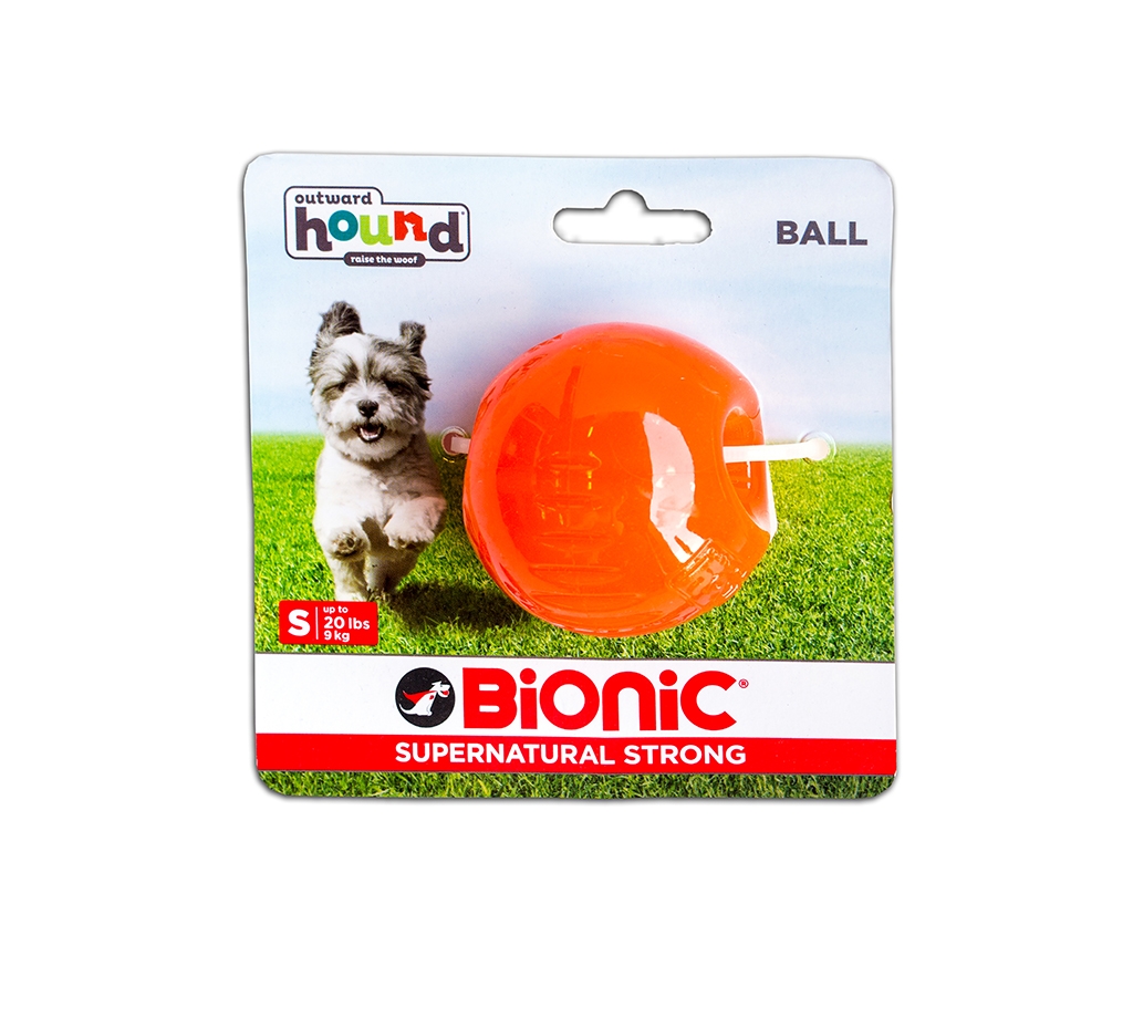 Outward Hound Bionic Opaque Ball Orange Small