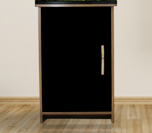 Aqua One AquaVue 480 Cabinet 48x28x74cm Black Gloss Reversible Door (walnut)