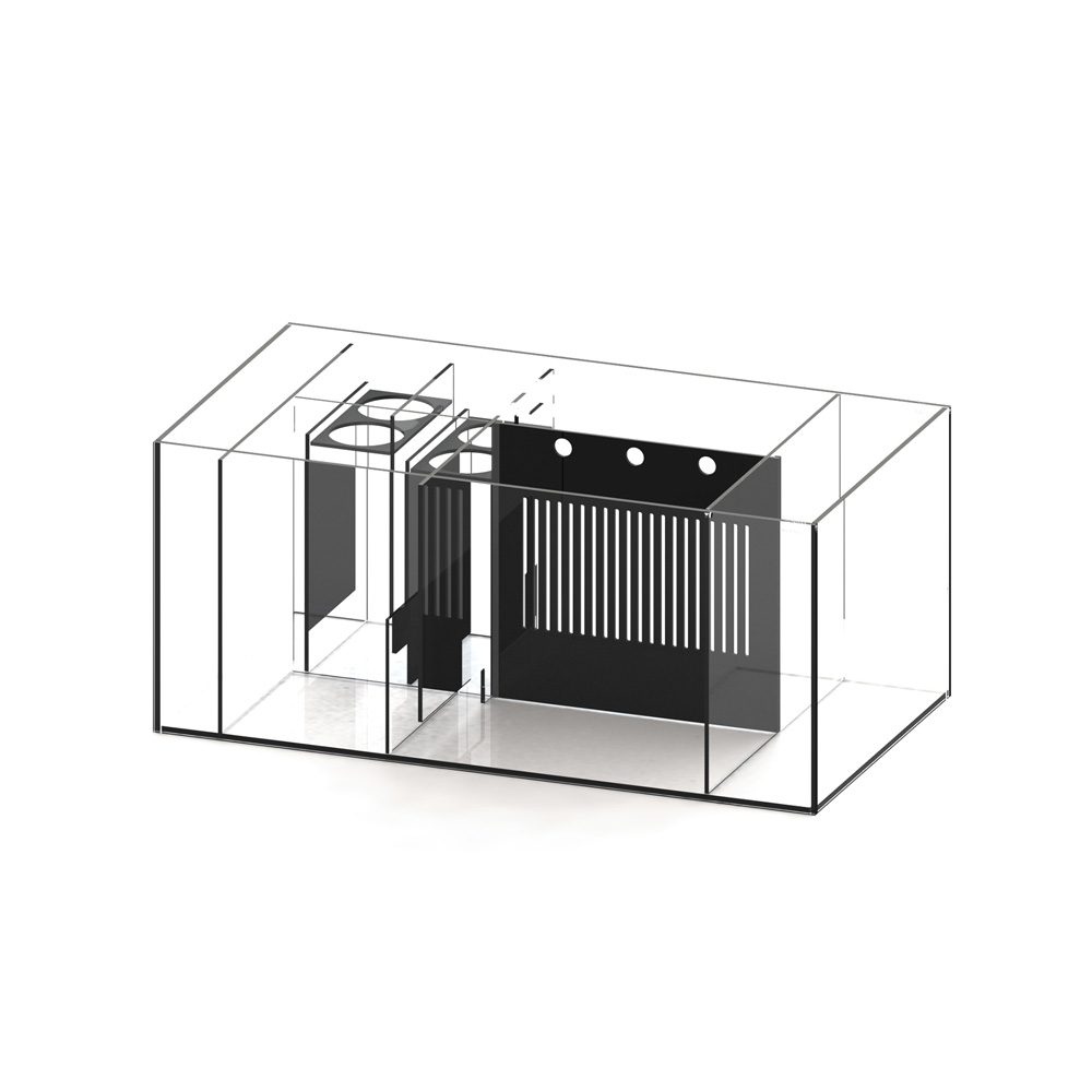 Waterbox Crystal PENINSULA 6026/6025+ Cabinet- L 150CM X W 65CM X W 60CM-BLACK (NO WARRANTY)