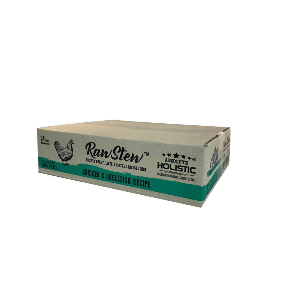  Absolute Holistic RawStew - Chicken & Shell Fish Recipe 80g - (1box 24pcs) 
