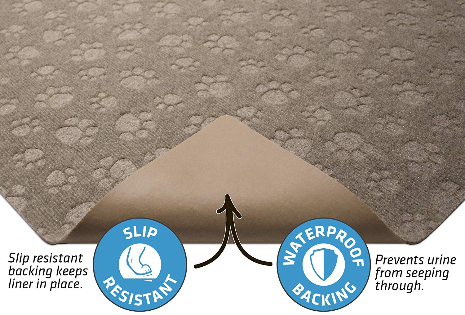 Dry Mate Litter Trapping Mats DEBOSSED PAW LITTER MAT TAUPE 28 x 34 Inches-PACK OF 3