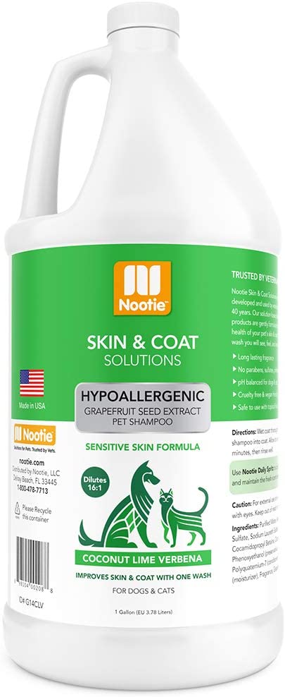 Nootie Shampoo -  Hypo-Allergenic  Germ Fighting Shampoo - Coconut Lime Verbena Gallon (3.78 Litres)-PACK OF 2