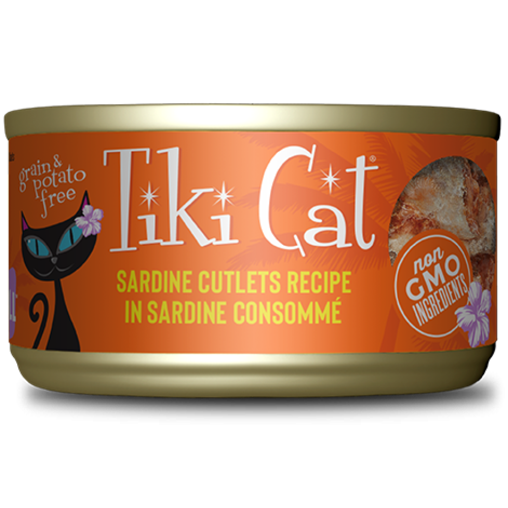 Tiki Cat Grill Wet Cat Food Tahitian Grill Sardine -2.8 oz. can - (PACK OF 3)