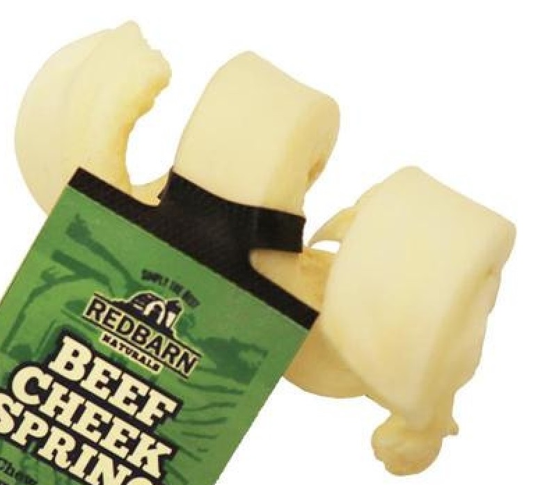 Red Barn  RB Beef Cheek Spring 3pk Chews 1.65oz/46.8g- (PACK OF 3) 