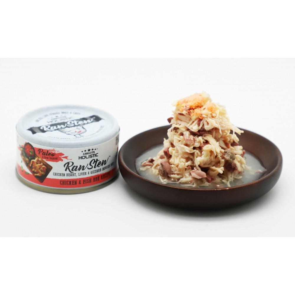 Absolute Holistic RawStew - Chicken & Fish Roe Recipe 80g  - (1box 24pcs)