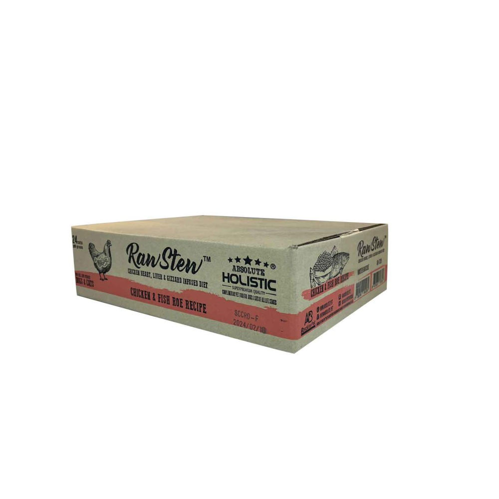 Absolute Holistic RawStew - Chicken & Fish Roe Recipe 80g  - (1box 24pcs)