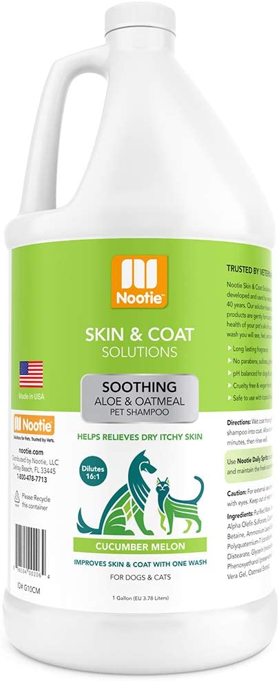 Nootie Shampoo -Soothing Aloe  Oatmeal Shampoo - Cucumber Melon Gallon (3.78 Litres)(1BOX 4PCS)