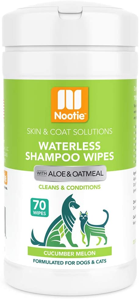 Nootie Waterless Shampoo Wipes – Cucumber Melon 70 count(1BOX-12PCS)