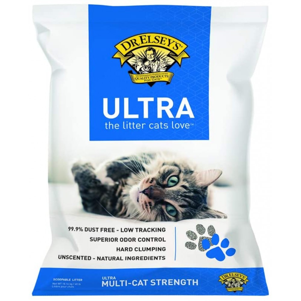 Dr Elsey's Precious Cat Ultra Hard Clumping Non Scented 99% Dust Free 18kg ( 1box-3)