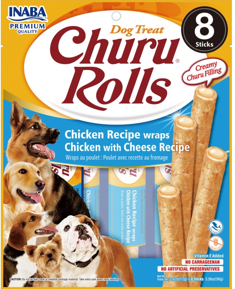 INABA CHURU chicken recipe wraps chicken with cheese recipe  96g/8 packs per pack Pack of 48