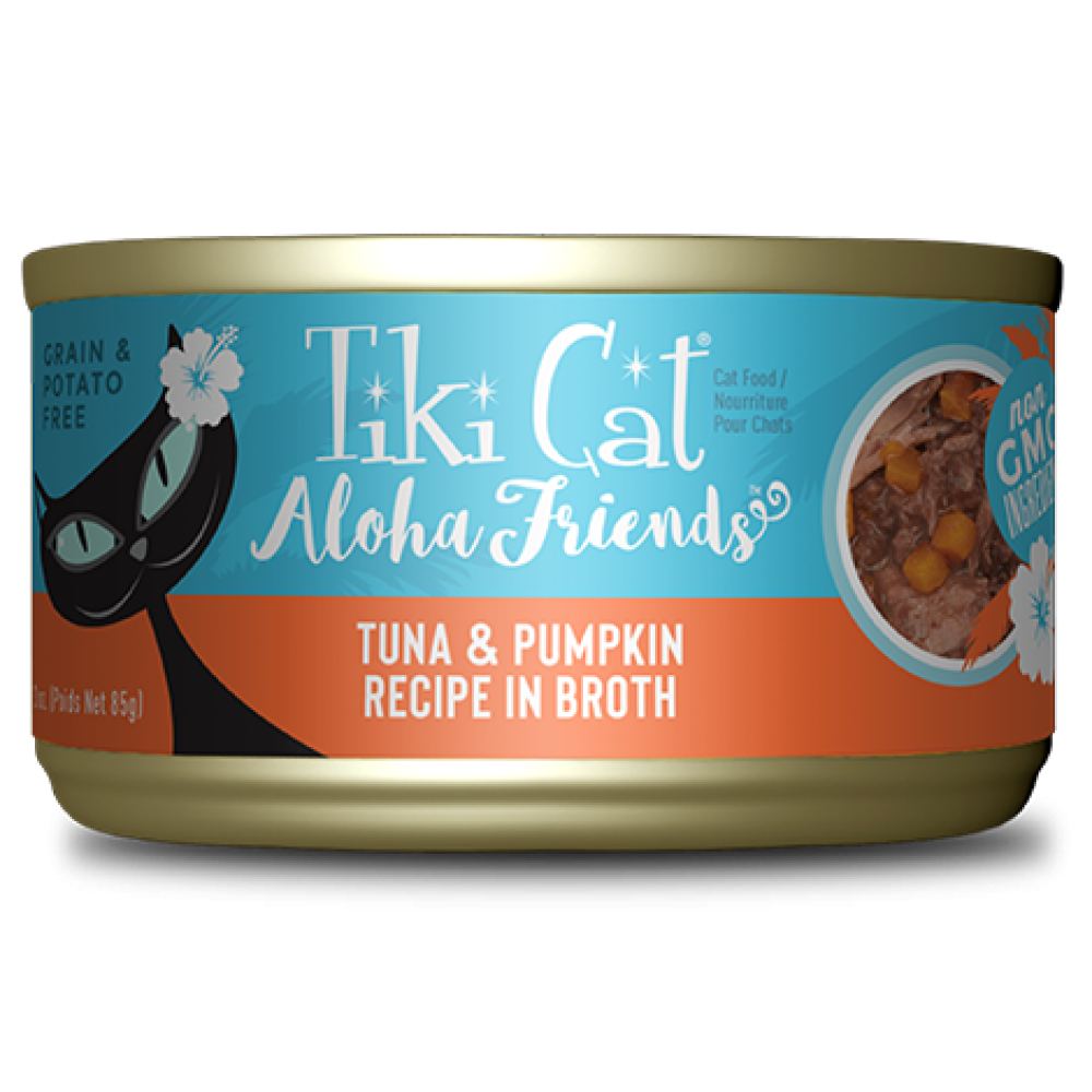 Tiki Cat Aloha Friends Wet Cat Food Tuna & Pumpkin -3 oz. can - (PACK OF 3)