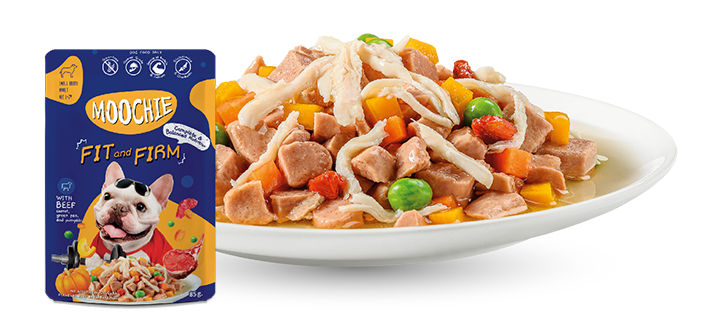 Moochie Dog Food Casserole with Beef - Fit & Firm Pouch (12) x 85g 