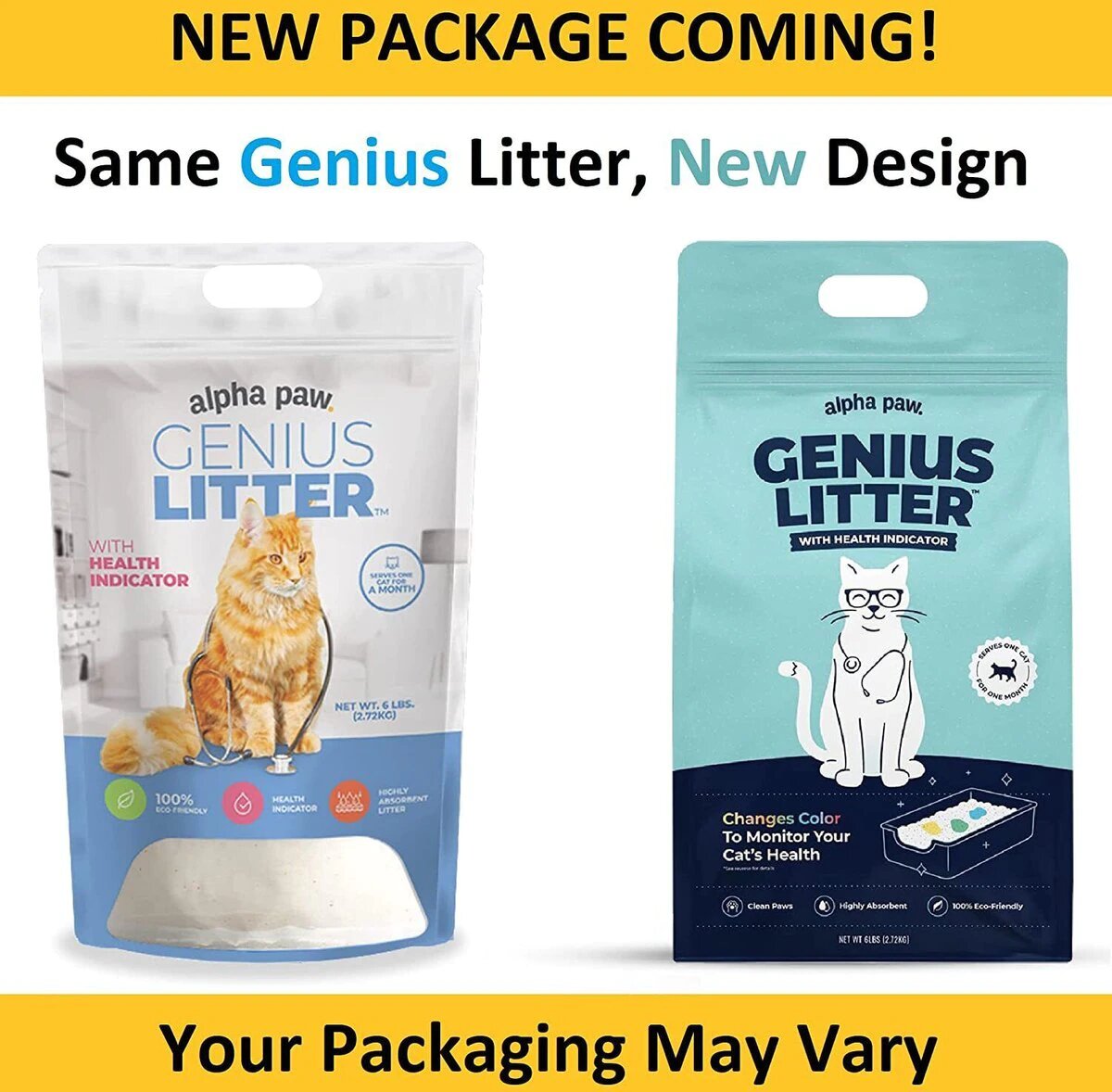 Alpha Paw Genius Litter with Health Indicator 2.7KG/4L - PACK of 3